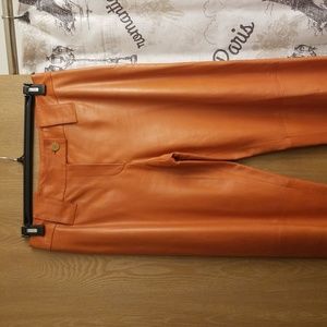 CHANEL leather pants